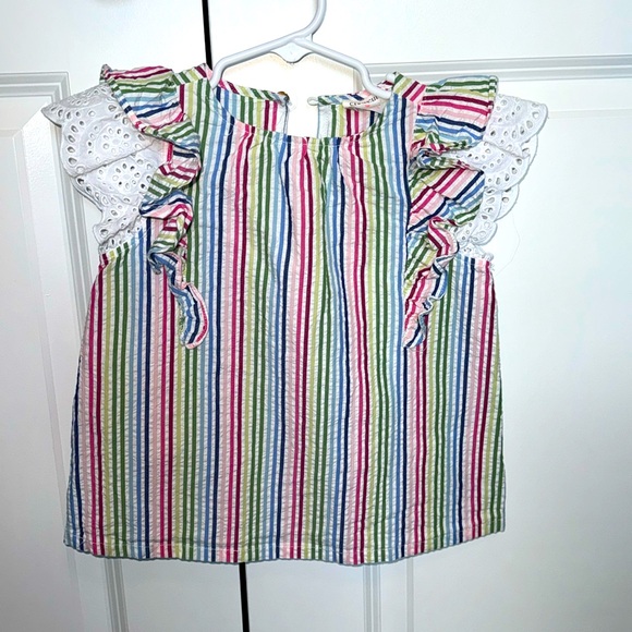 Flutter Eyelet Sleeve Top - Picture 1 of 3